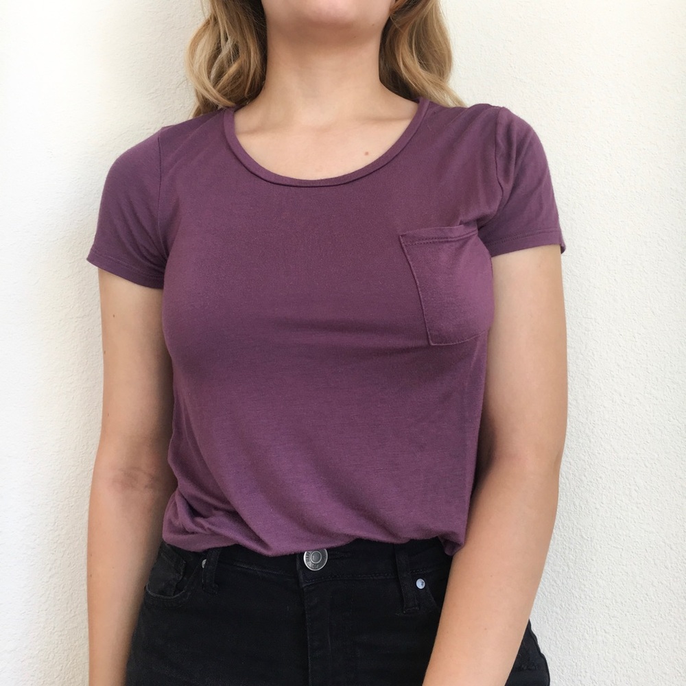 Basic Purple Tee - Picture 2 of 3